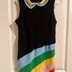 Rainbow 🌈 Midi Dress w Peter Pan Collar